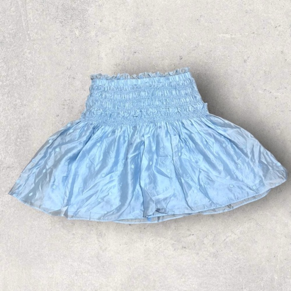 Current air smocked polka dot skirt
